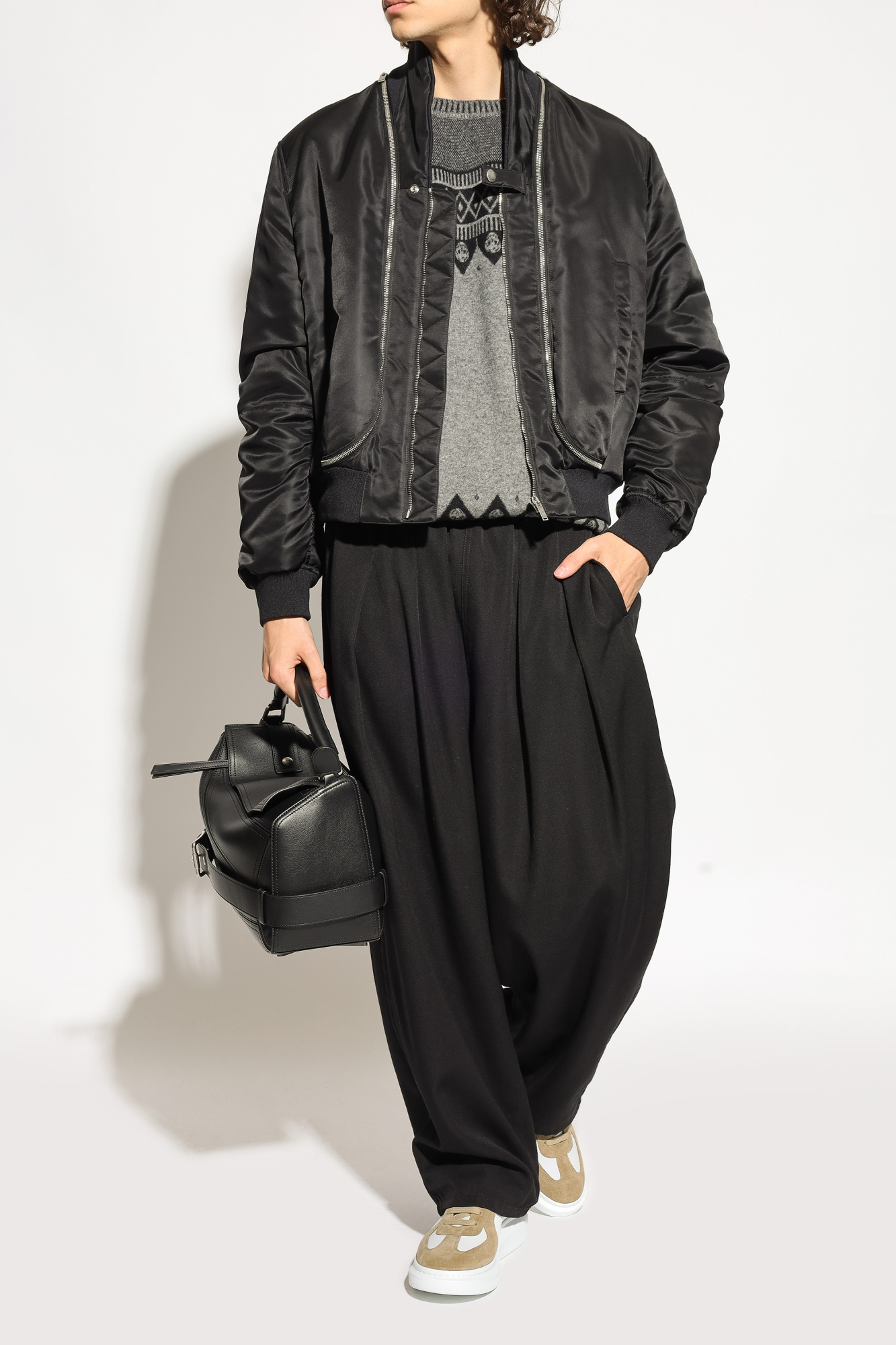 VIP【関税送料無料】希少 ALEXANDER MCQUEEN GREY WOOL PANTS Alexander McQueen
